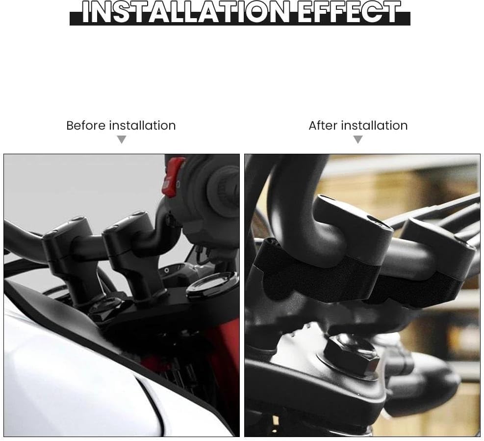 Motorbike Handlebar Risers for CB750 for CB 750 for Hornet 2023 2024 Motorcycle Handlebar Riser Heightening Clamp Mount Motorcycle Bar Clamps(Black)