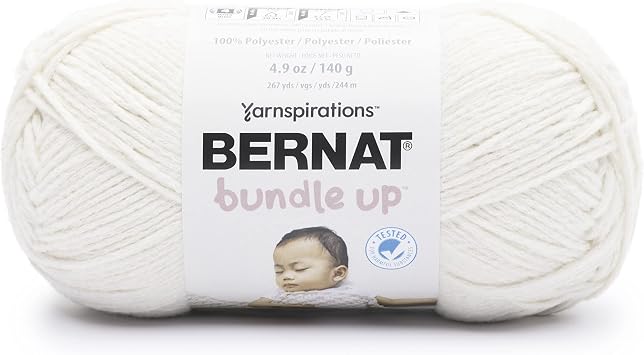 Bernat Bundle Up Marshmallow Yarn - 3 Pack of 141g/5oz - Polyester - 4 Medium (Worsted) - 267 Yards - Knitting, Crocheting & Crafts