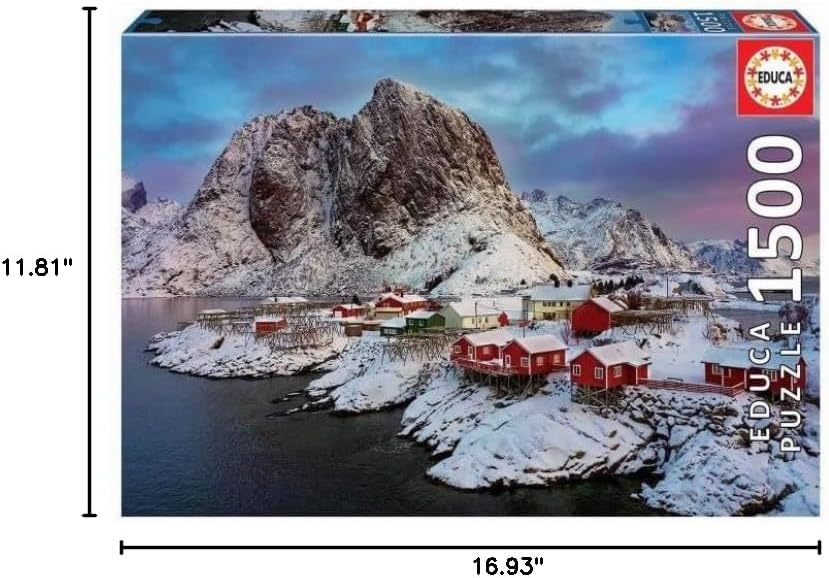 Educa - 1500 Puzzle for Adults. Lofoten Islands, Norway | Includes Fix Puzzle Glue to Hang it Once Finished. from 14 Years Old (17976)