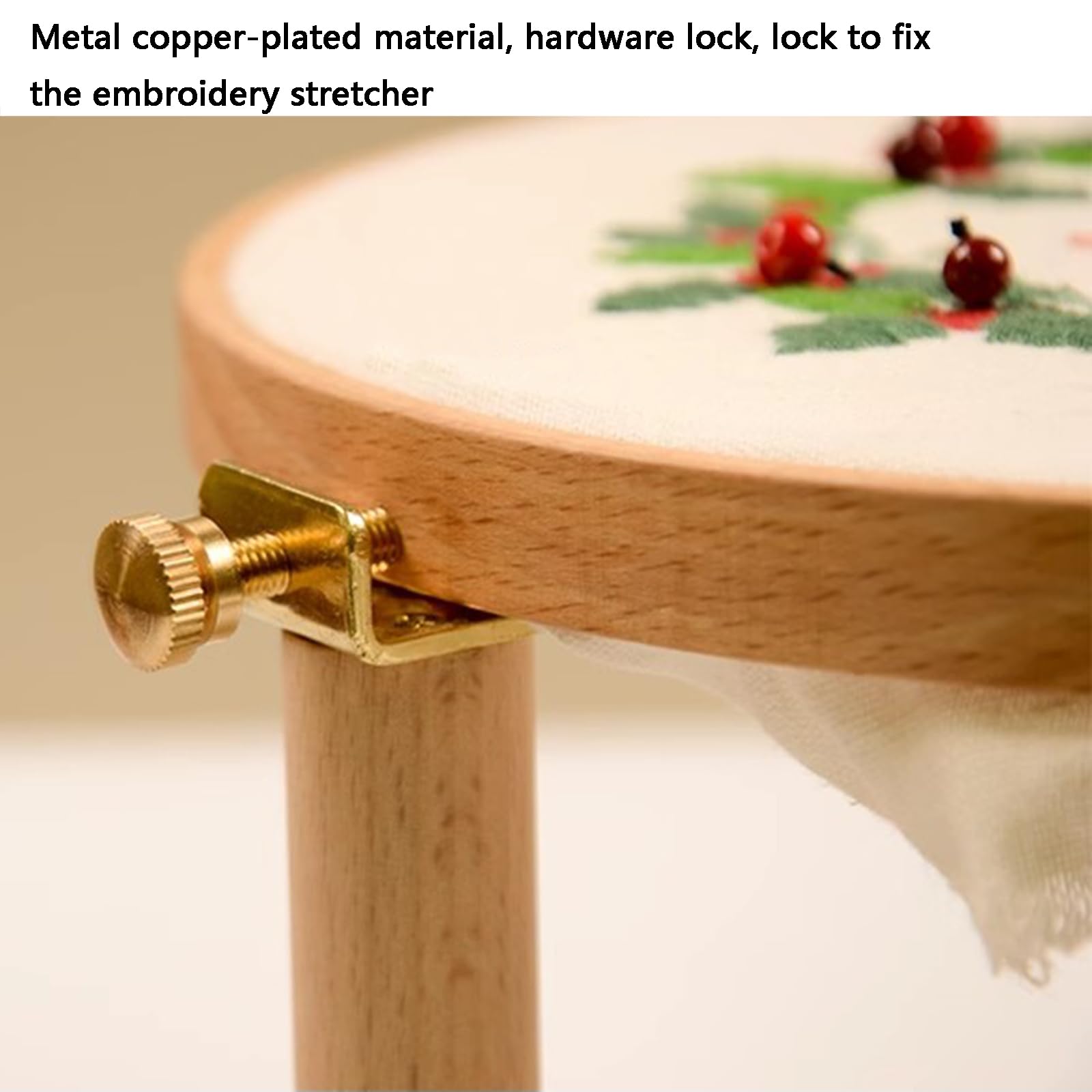Soporte para Bastidor De Bordado con Aro, Soporte De Madera para Bordado/Costura, con Patas De Apoyo, para Suministros De Punto De Cruz, Proyectos De Costura Y Manualidades