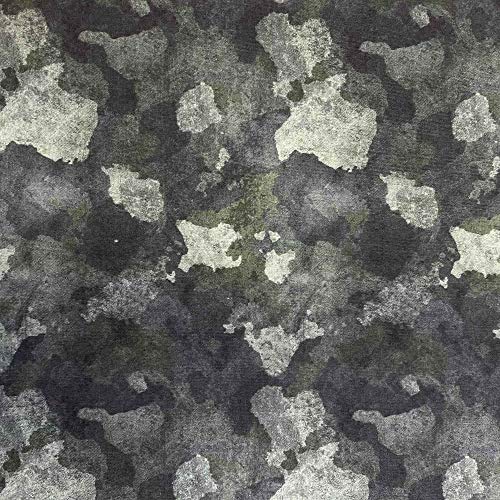 Altezza: 150 cm Kt KILOtela - Tessuto Patchwork con Stampa Digitale, 100% Cotone, 100 cm di Lunghezza x 150 cm di Larghezza, Mimetico, Verde, Grigio, 1 Metro