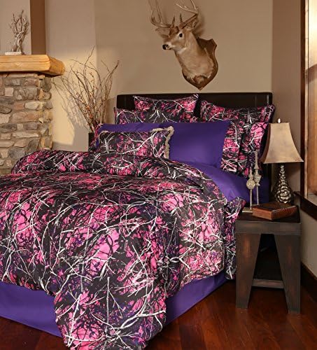 Carstens Muddy Girl Camo 4 Piece Comforter Bedding Set, Queen