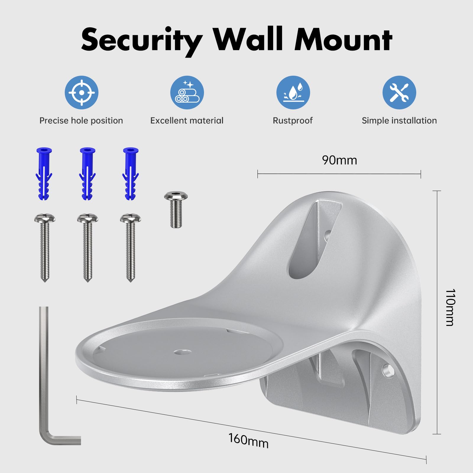 XLTTYWL Soporte de pared de estudio, accesorios de montaje de estudio de aleación de aluminio con gestión de cables, soporte de pared premium que ahorra espacio para el último estudio 2025