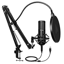 MAONO AU-PM420 USB Podcast Condenser Microphone, Computer Mic with Professional Sound Chipset
