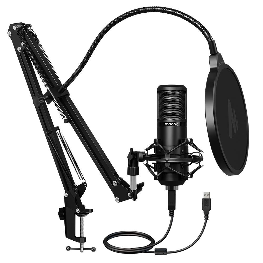 MAONO AU-PM420 USB Podcast Condenser Unidirectional Microphone, Computer Mic