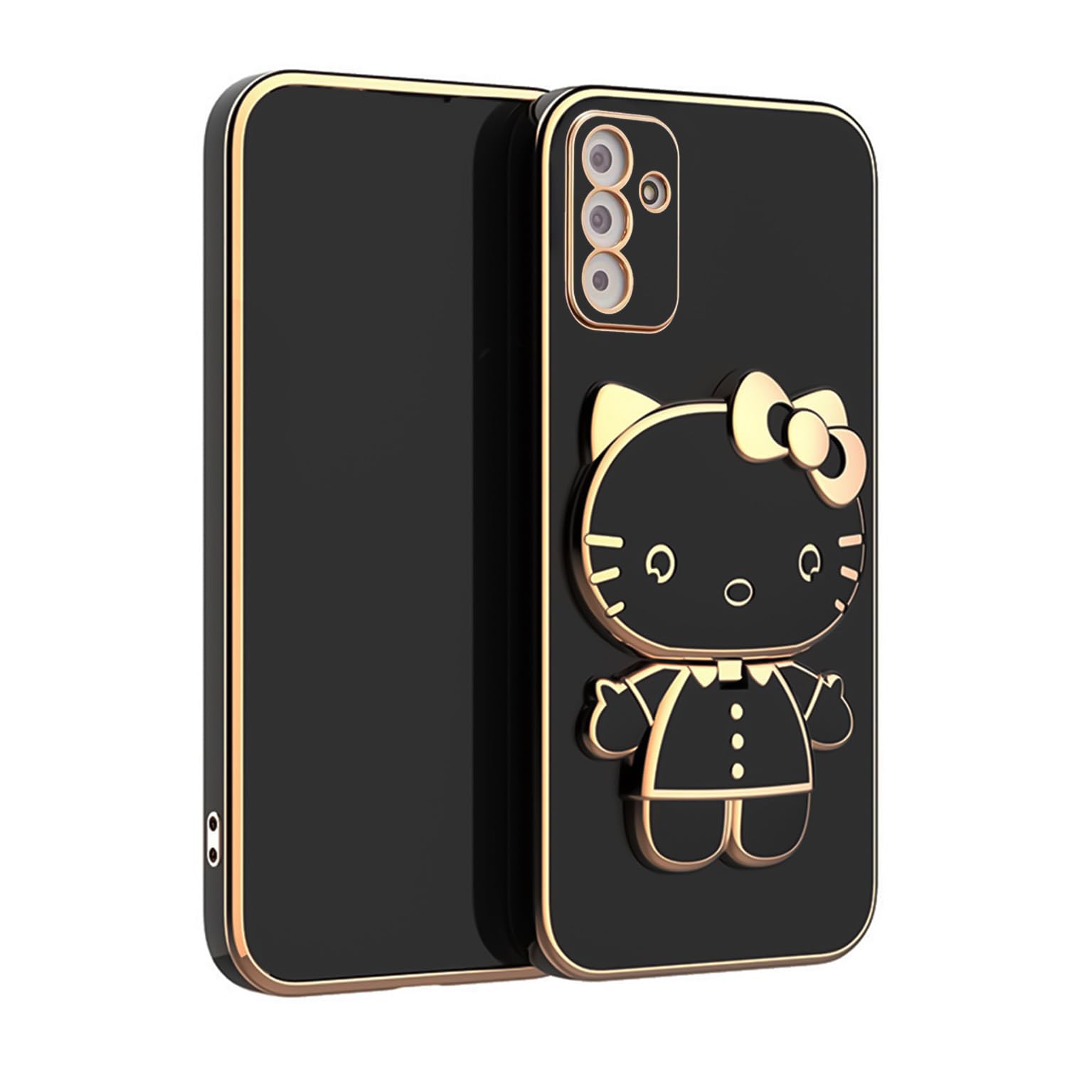 V-TAN Electroplated 3D Kitty Folding Stand and Mirror Back Case Compatible with Samsung A35 5G (Black) (B0D91VKH82) Amazon Price History, Amazon Price Tracker