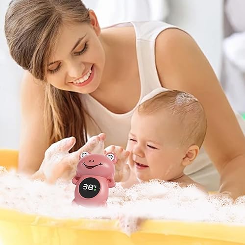 Miniatura 2 de Bath Thermometers  Waterproof Bath Tub Thermometer, Cute Cartoon Frog Temperature Monitor  Digital LED Display Thermometer for Bathtub Safety,