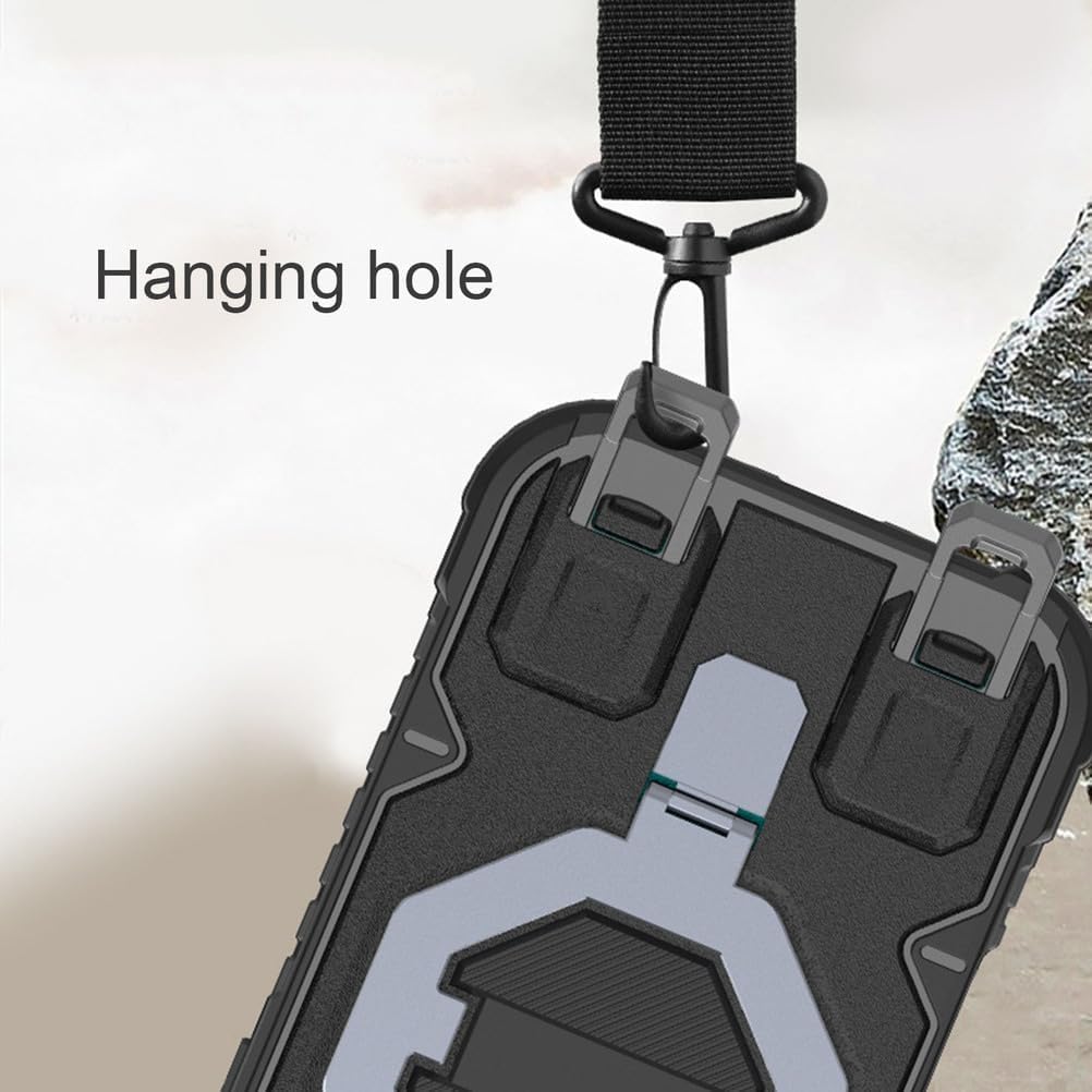 Magnetic Case for iPhone 17/17 Pro/17 Air/17 Pro Max, Heavy Duty Military Case with Ring Holder Anti-Fall Protection Outdoor Cover,17pro,Black