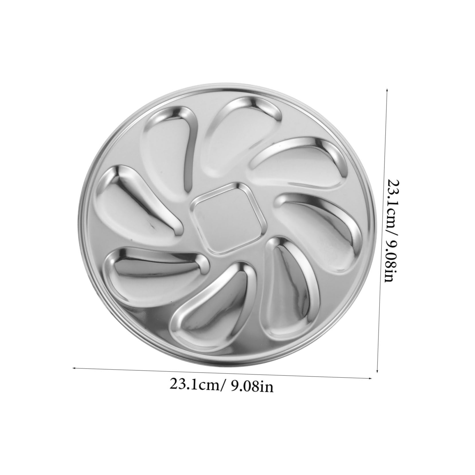 COLLBATH Set Piatti per Ostriche in Acciaio Inossidabile, Vassoio Multifunzione per Frutti di Mare Clip e Forchetta, Piatto da Portata Comodo per Ristorazione e Uso Domestico