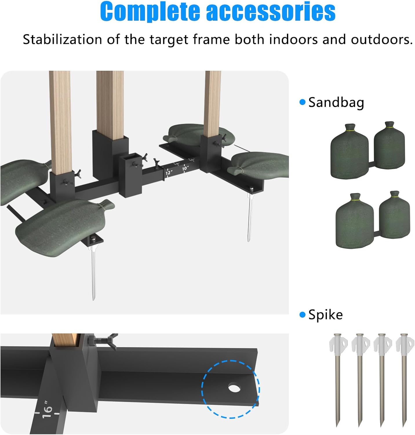 2-in-1 Shooting Target Stand Base Adjustable Width from 8" to 24" for USPSA/IPSC and IDPA Cardboard and Paper Targets Practice