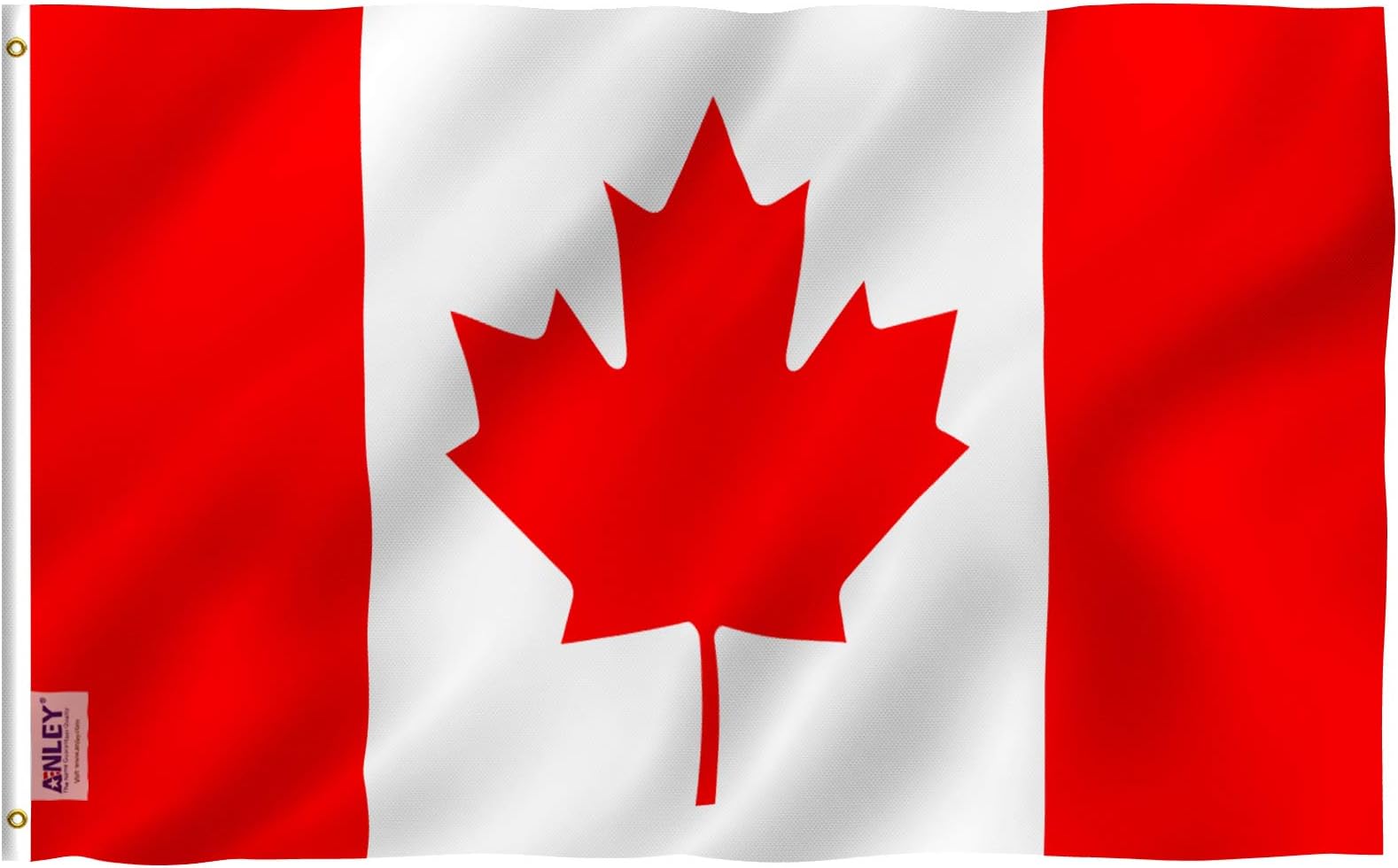 ANLEY Fly Breeze 3x5 Foot Canada Flag - Vivid Color and UV Fade Resistant - Canvas Header and Double Stitched - Canadian National Flags Polyester with Brass Grommets 3 X 5 Ft
