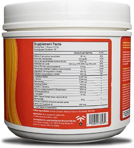 Miniatura 5 de The GOAT Sports Nutrition Pre entrenamiento, cereza negra, sin azúcar, refuerzo de energía y enfoque para hombres y mujeres, 250 mg de cafeína,