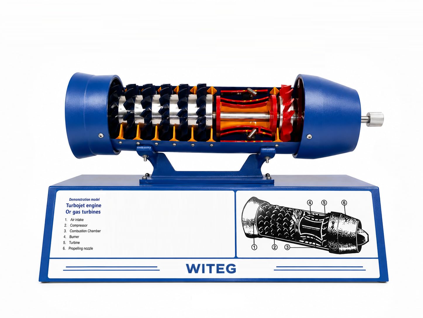 Turbojet Engine Model Working| Cut Way Section Model | Teaching Aid for Aerospace Engineering, Aviation Training, Physics Laboratories and Science Education |-image-28