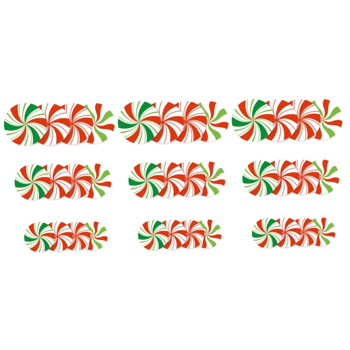 OSALADI 3 Juegos De Calcomanías De Pared Autoadhesivas Con Temática De Dulces Navideños Para Decoración Del Hogar 12 Unidades X 3