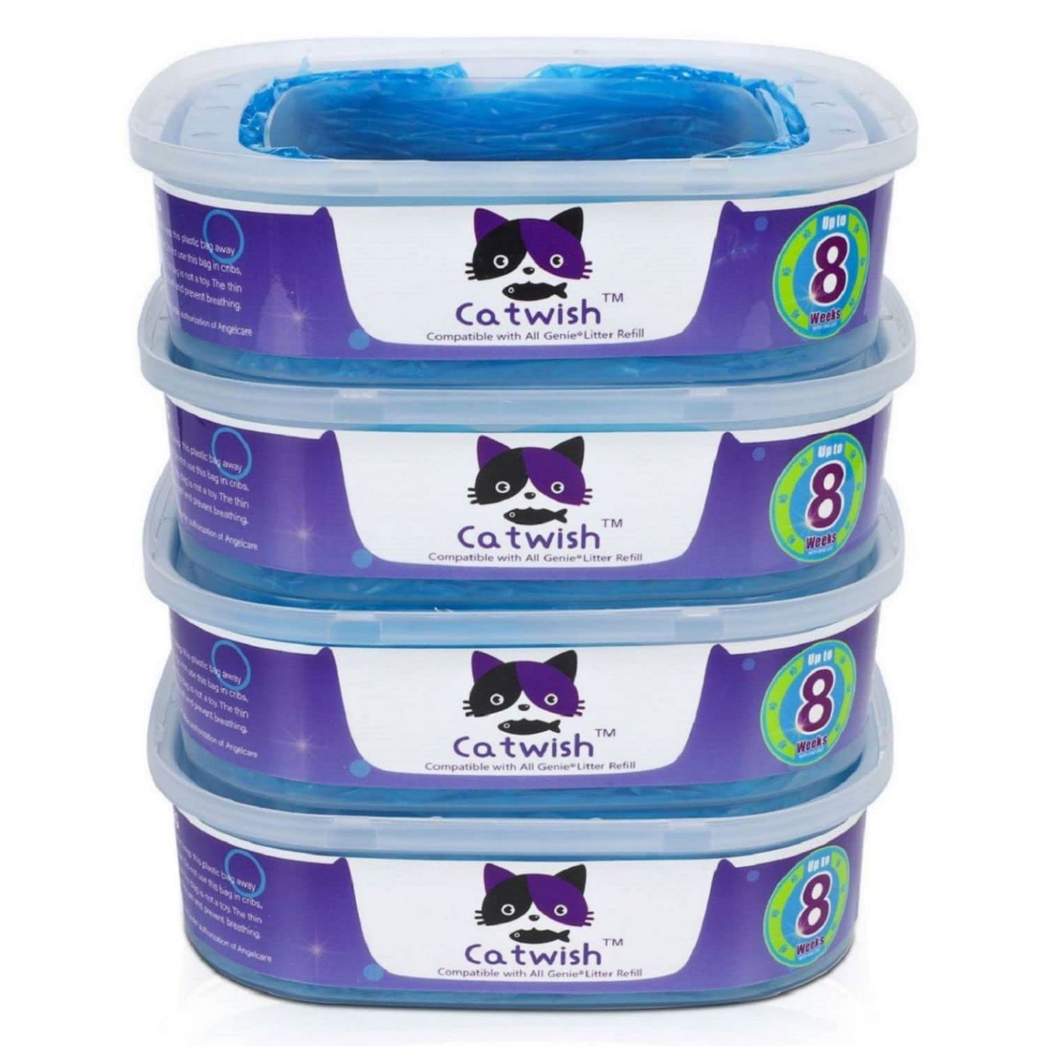 Cat Litter Refills Compatible with Litter Genie and Pet Genie Pail ( 8 Pack )