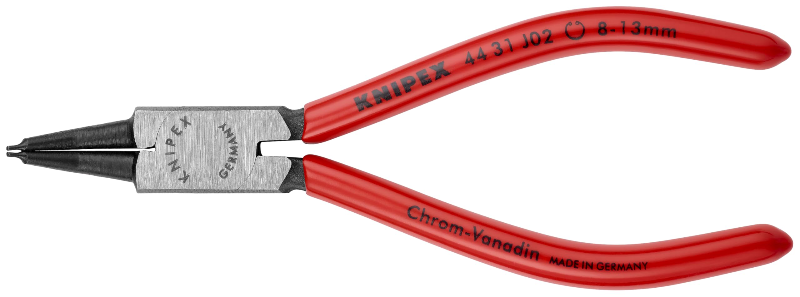 KNIPEX - 44 31 J02 Tools - Circlip Pliers, Internal, 45 Degree Angled, Forged Tip, 5/16"-1/2" Bore Dia. (4431J02)