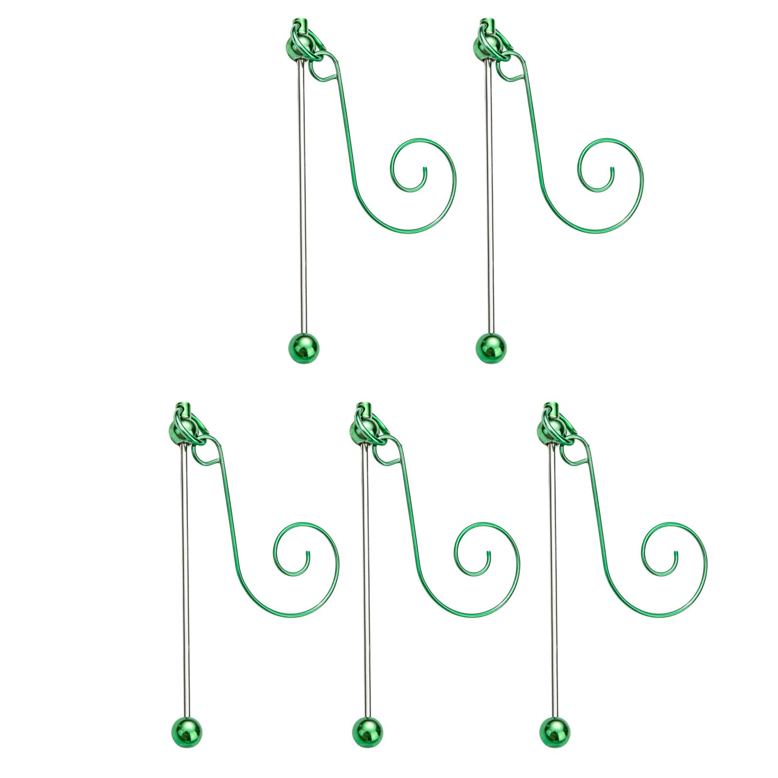 REDYY Pack of 5 Beadable Metal Christmas Hangers for Crafting and Tree Decoration Colorful Hanging Hook Craft Accessories