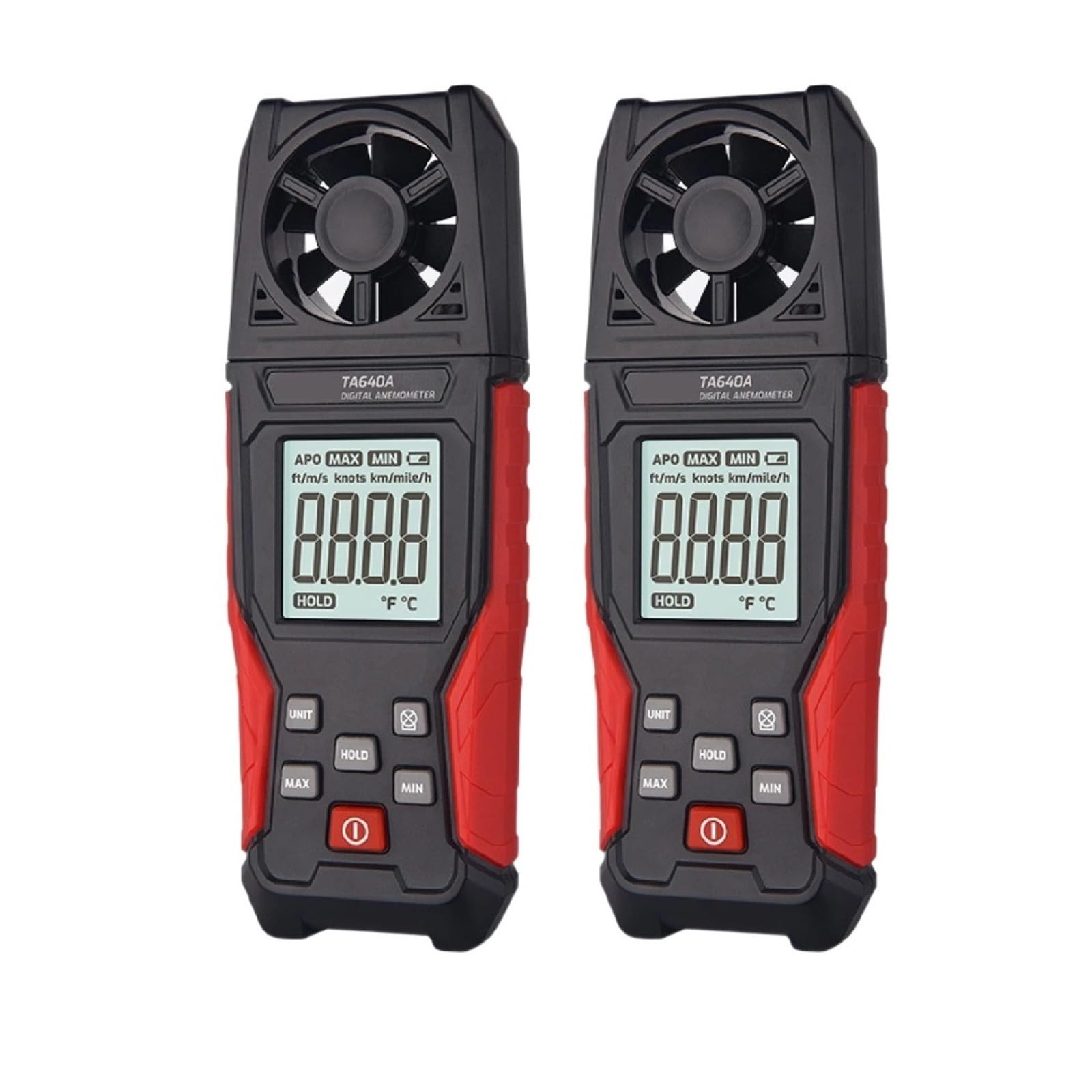 Anemómetro Digital 1pcsTA642A, medidor de Velocidad del Viento, medidor de Velocidad del Flujo de Aire, Herramienta de medición de Volumen CFM(TA640A)