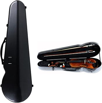 4/4 3/4 Universal Violin Case, Carbon Mack Violin Case, Super Light Violin Box, Lightweight, Carry-On Full Size, Violin Case, Hygrometer, Shoulder, Waterproof, Rainproof, Musical Instrument