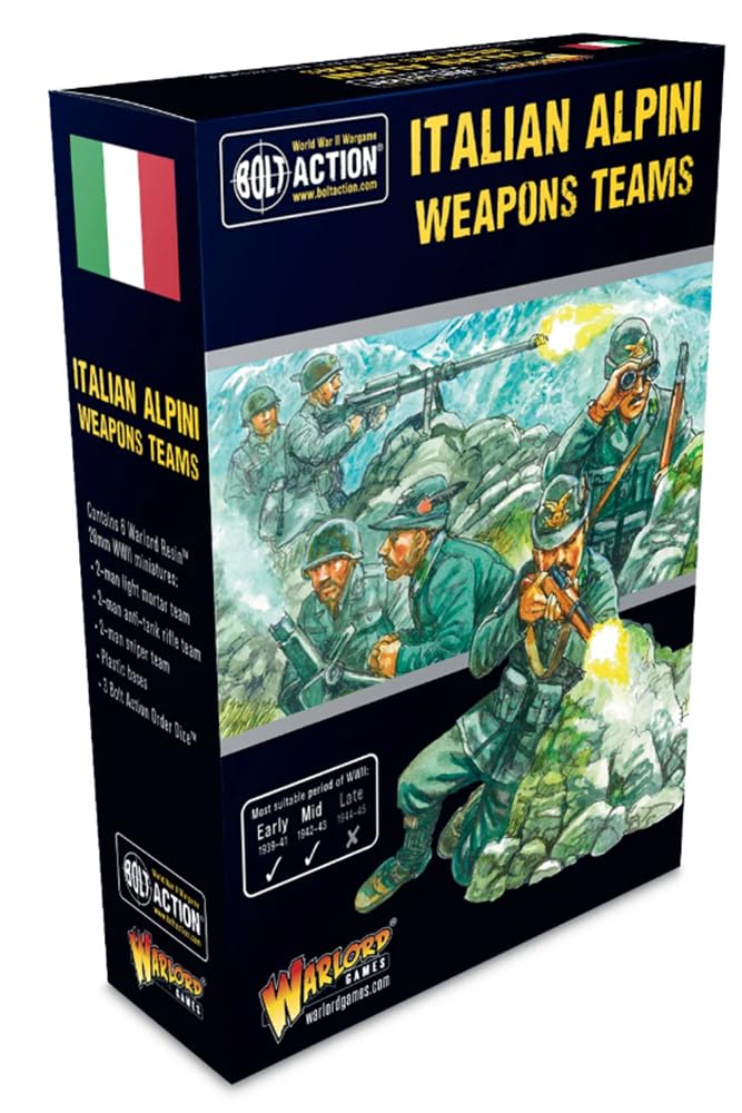 Italian Alpini Weapons Teams - Brand New - Warlord Games Bolt Action Miniatures