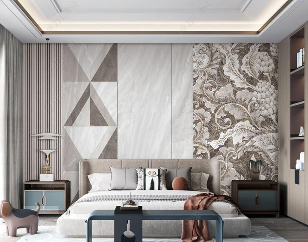 Papier peint intissé lumière moderne revêtement mural haut de gamme 250x175