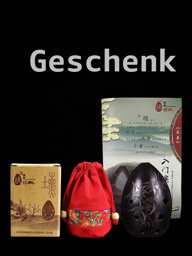 Professionelle chinesische Flöte, Xun-Instrument, Keramik-Okarina, antikes Xun-Instrument, Keramik-Okarina
