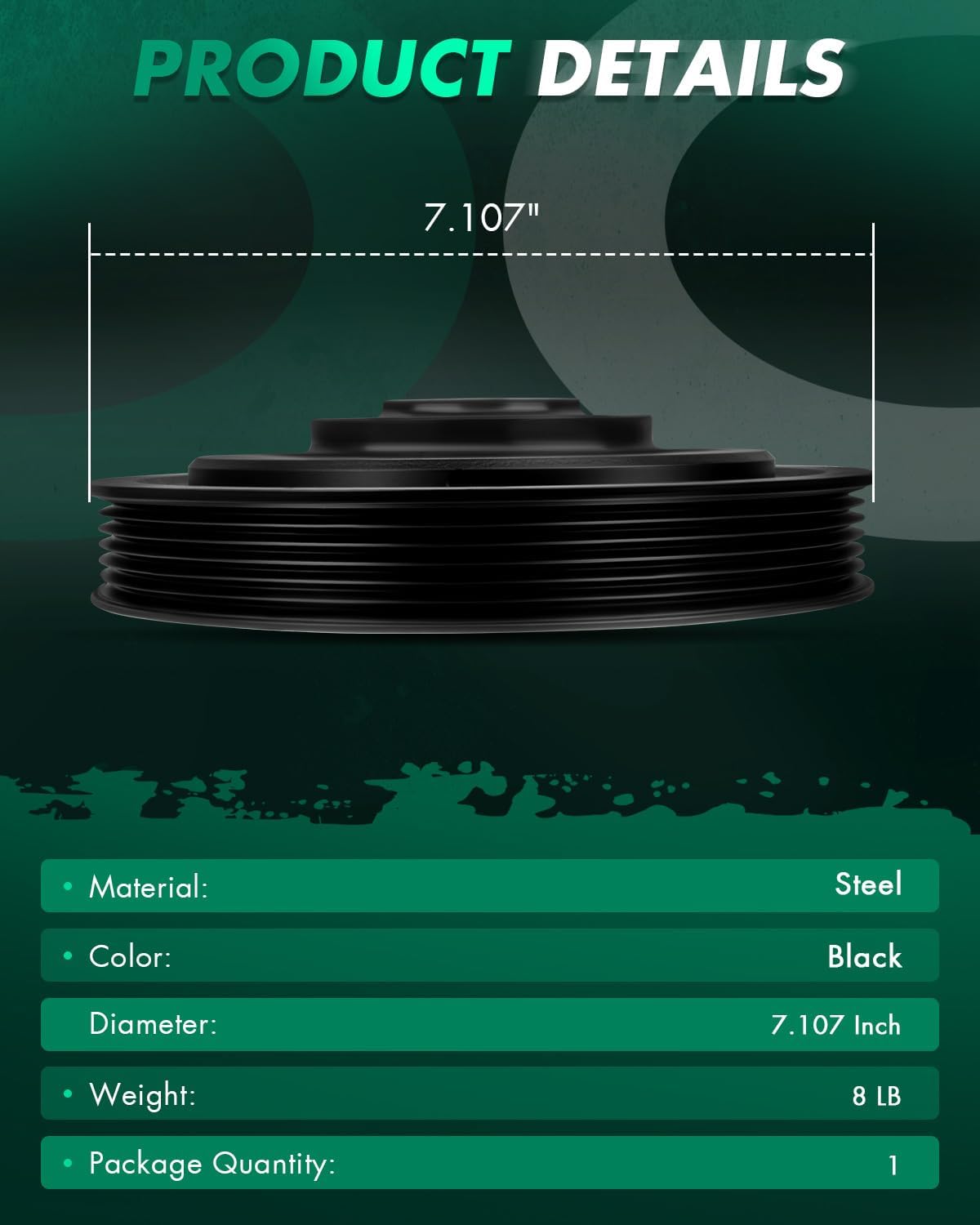 SCITOO Engine Harmonic Balancer 594-267 2003-2009 For Acura,2003-2010 For Honda,2004-2007 For Saturn