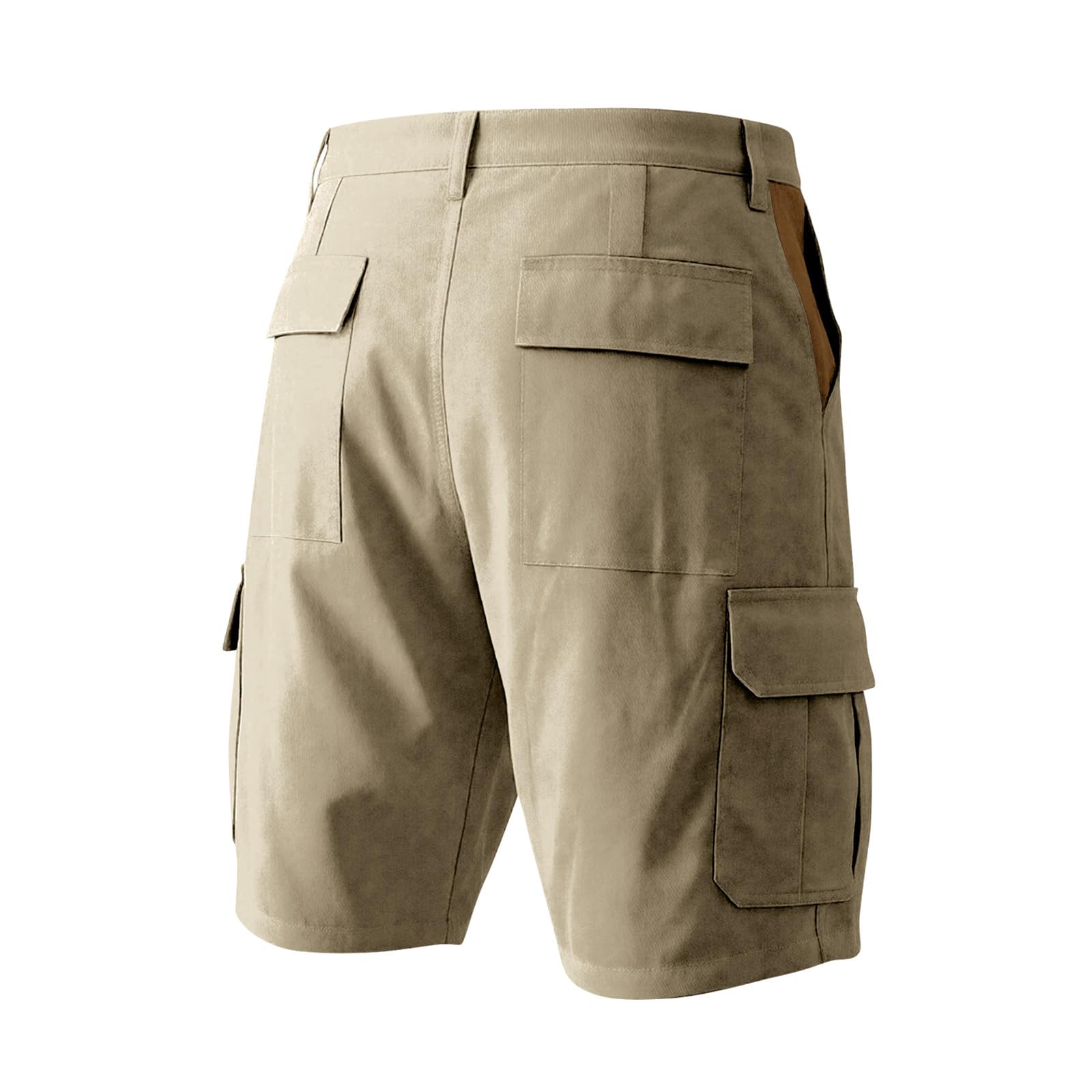 Shorts Homme Été Imprimé Style Décontracté Multi-Poches avec Drapeau Américain Coupe Droite sans Ceinture