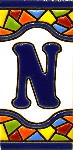 Miniatura 1 de Letras de casa de 3 pulgadas. Azulejos de letras de casa pintados a mano para letreros, direcciones y nombres. Números de dirección para casas.