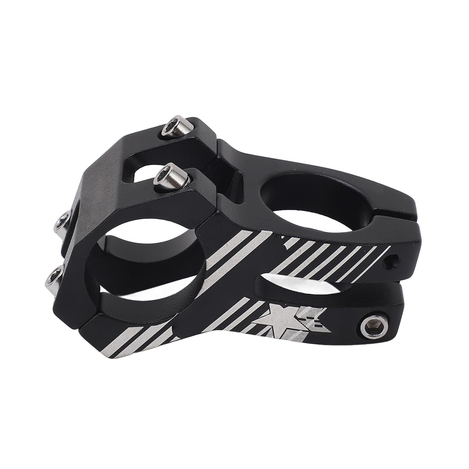 Mostek 31,8 mm, trzonek rowerowy ze stopu aluminium, kierownica rowerowa do roweru górskiego, rower szosowy, BMX, (czarny)