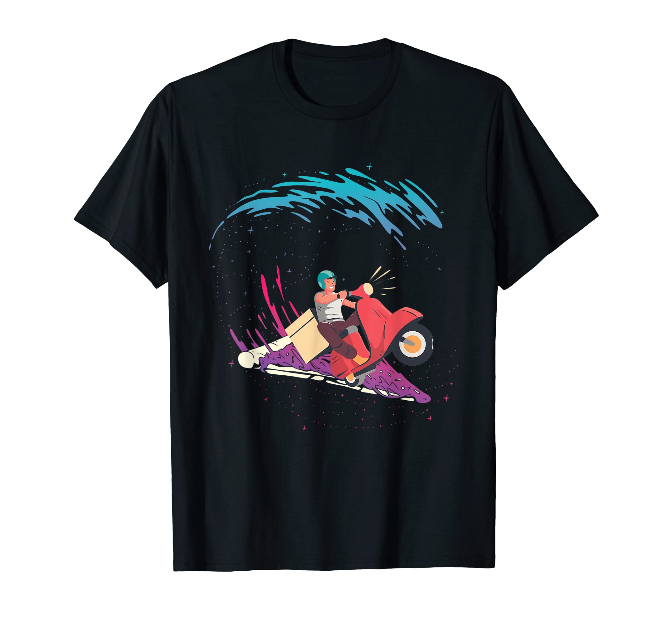 Surfer Boy Surfing Pizza Matching Cute Pizza Delivery T-Shirt