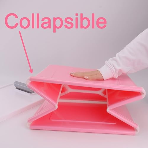 Miniatura 10 de Contenedores de almacenamiento de plástico rosa de 56 cuartos de galón con tapas, contenedor de almacenamiento grande plegable con tapas,