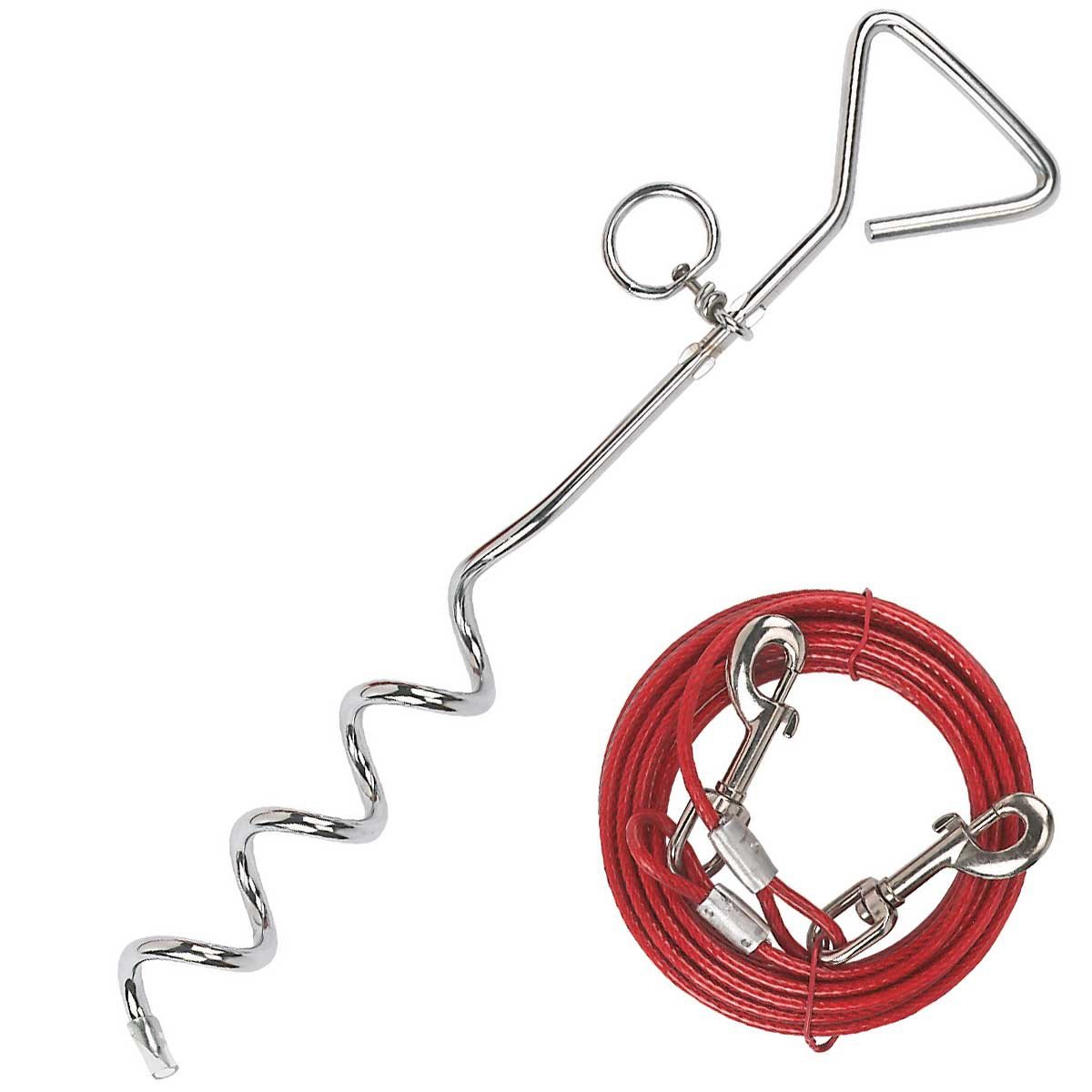 Kerbl picchetto a Spirale con Yard Piombo, 5 mm x 6 m/8 mm x 40 cm