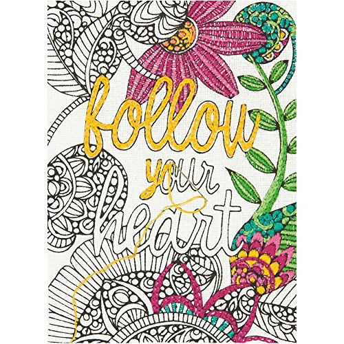 Dimensions 'Follow Your Heart' Crewel Embroidery Kit for Beginners, 5' x 7'