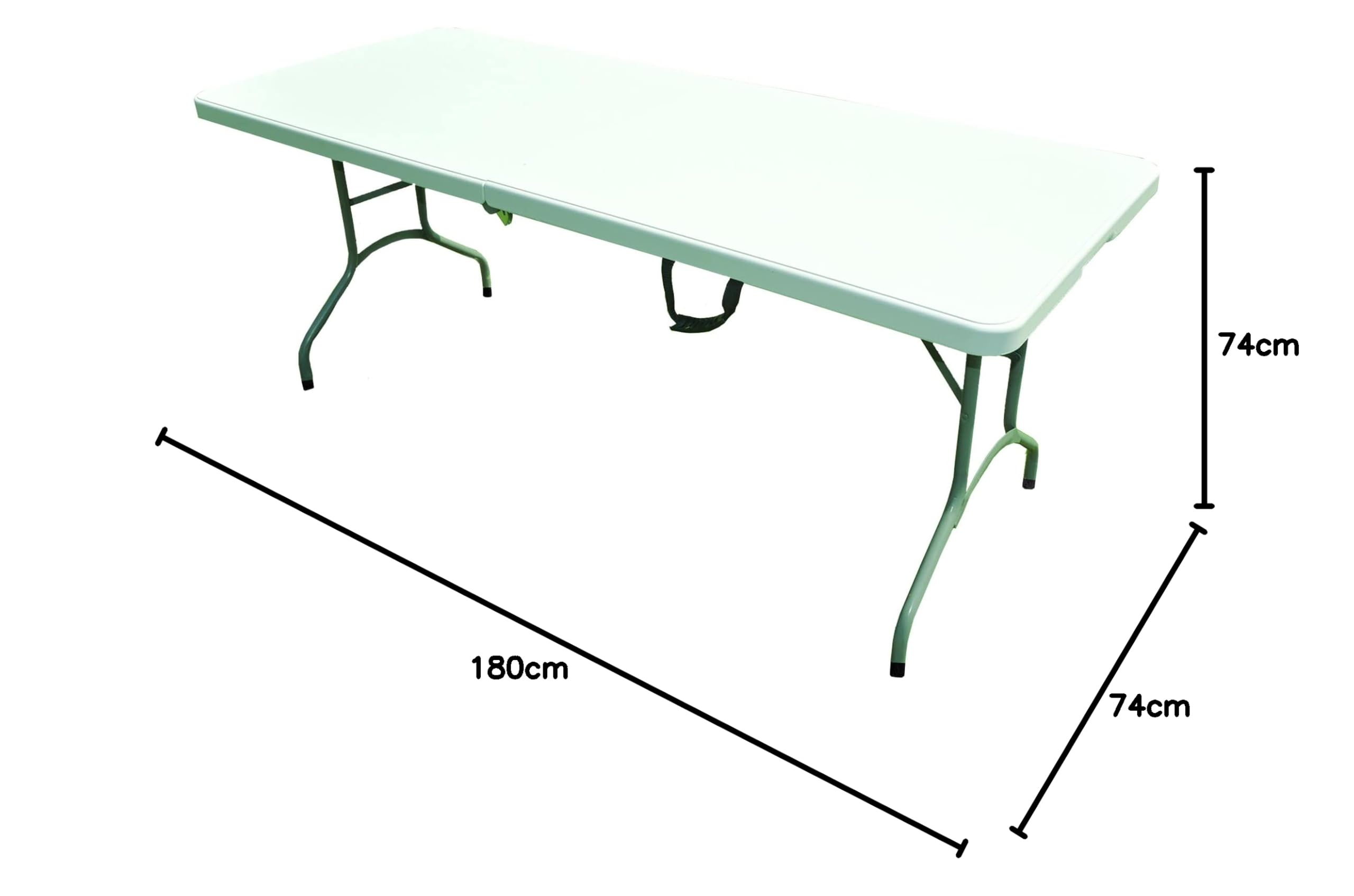WELL HOME MOBILIARIO & DECORACIÓN Stół składany Wielofunkcyjny 180 x 74 x 74 cm z plastikowym utrwalaczem Kompaktowy system składania i uchwytu do przewijania