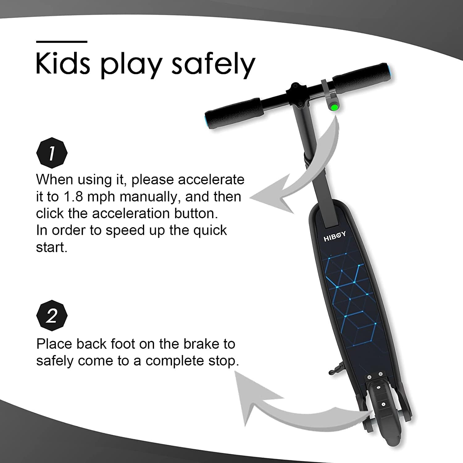 Hiboy RH0 Electric Scooter, Foldable Commuting Electric Scooter for Adults