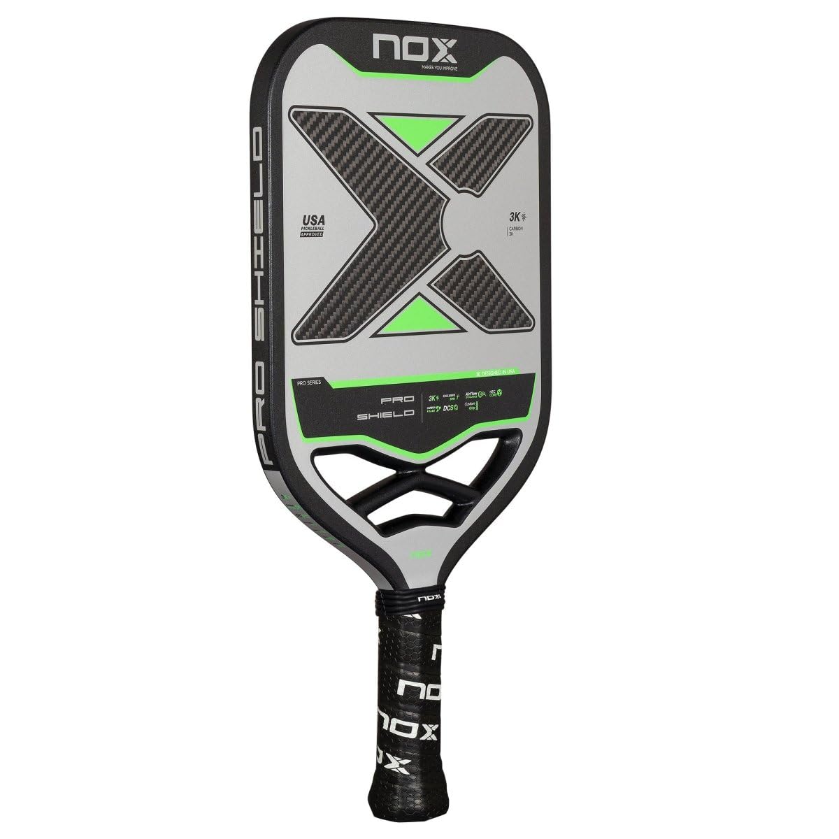 NOX Pickleball Paddel 2025 Luxury & Pro Series | 18K & 3K Kohlefaser, verbesserter Komfort & Ultra Power Kerne, exklusive Spin & Airflow Dynamik & Custom Grip | Zugelassene Pickleball-Schläger für