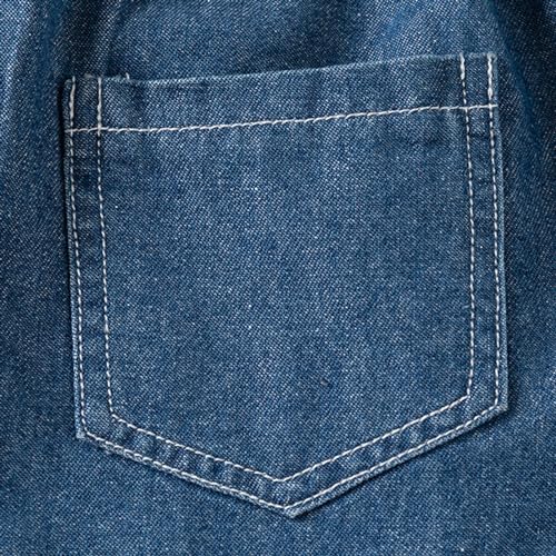 Toddler Girls Boys Jeans Elastic Distressed Short Five Denim Pants Kids Solid Wide Leg Jeans Comfy Basic Shorts4