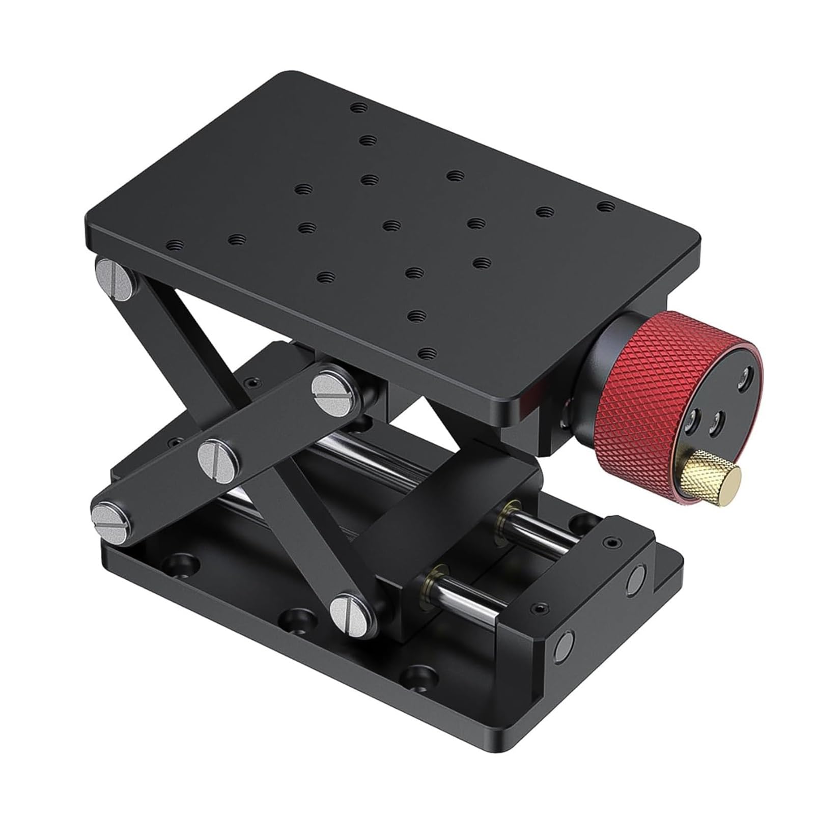 XNXYSMKJ Manual Lab Lifting Platform, Z-Axis Optical Elevator, 55mm Lift Height, 10kg Load, 148x80mm Aluminum Table,Long-lasting Materials