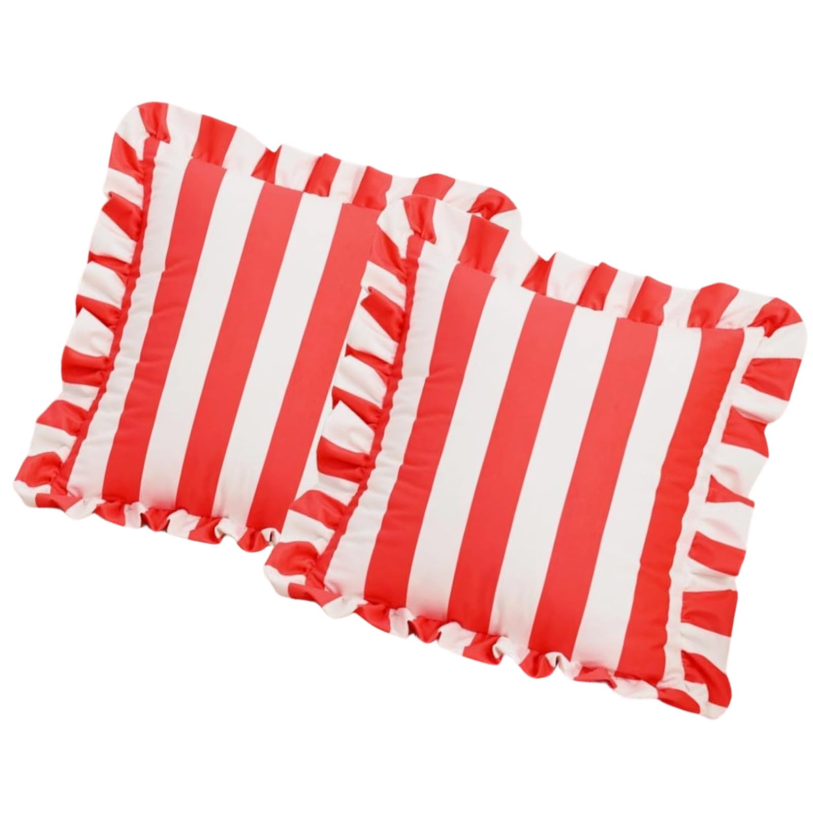 Tsophreniq Of 2 Piece Decorative Throw Pillow Cover Stripe Pattern Waterproof Polyester Fabric with Invisible Zippers Stripe Decorative Pillowcase