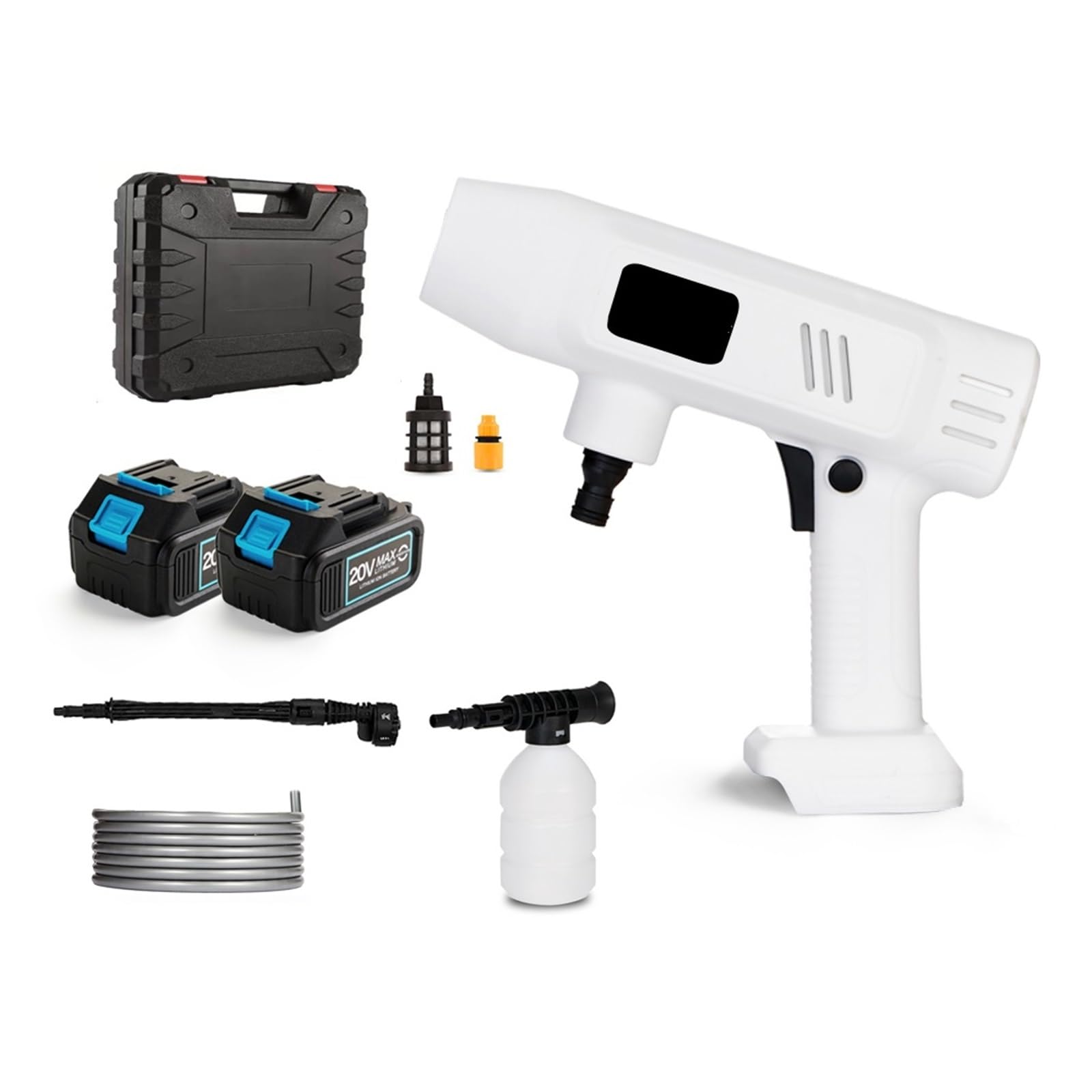 Lave-linge portable pour voiture et jardin avec nettoyeur haute pression sans fil 18V