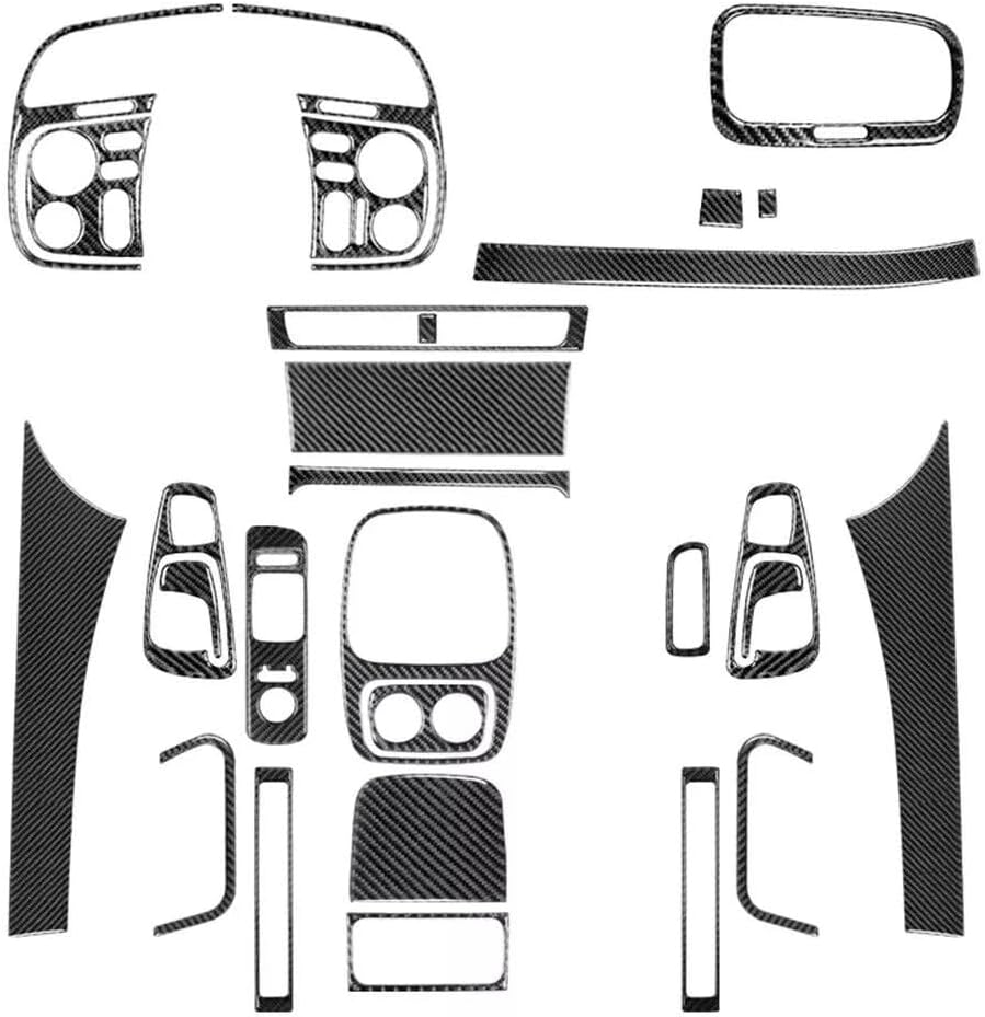 26Pcs Carbon Fiber Interior Full Kit Cover Trim Sticker for 2000-03 Honda S2000