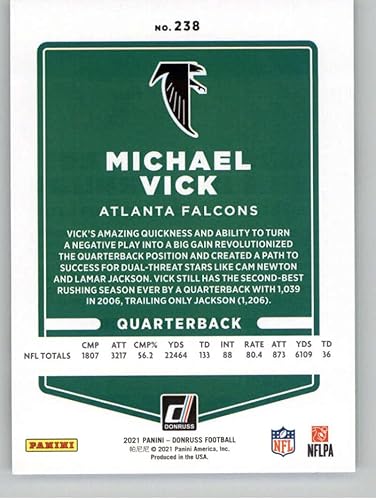 Miniatura 2 de MICHAEL VICK 2021 Donruss #238 NM+-MT+ NFL Football Falcons