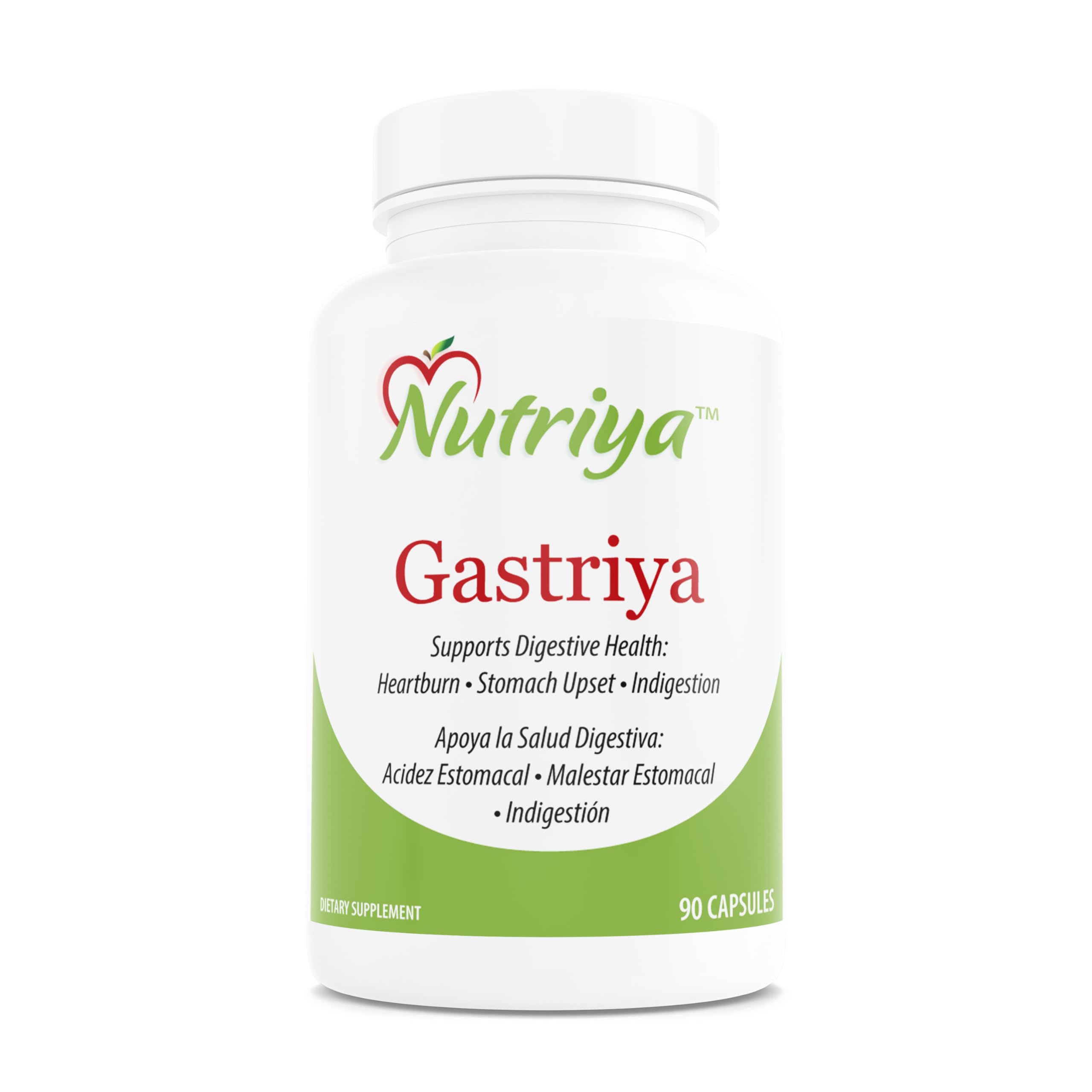 Gastriya - Relieves Acid Reflux and Heartburn Naturally, Regulates Gastric Acid and Supports Healthy Digestion, 90 Count (Pack of 1)