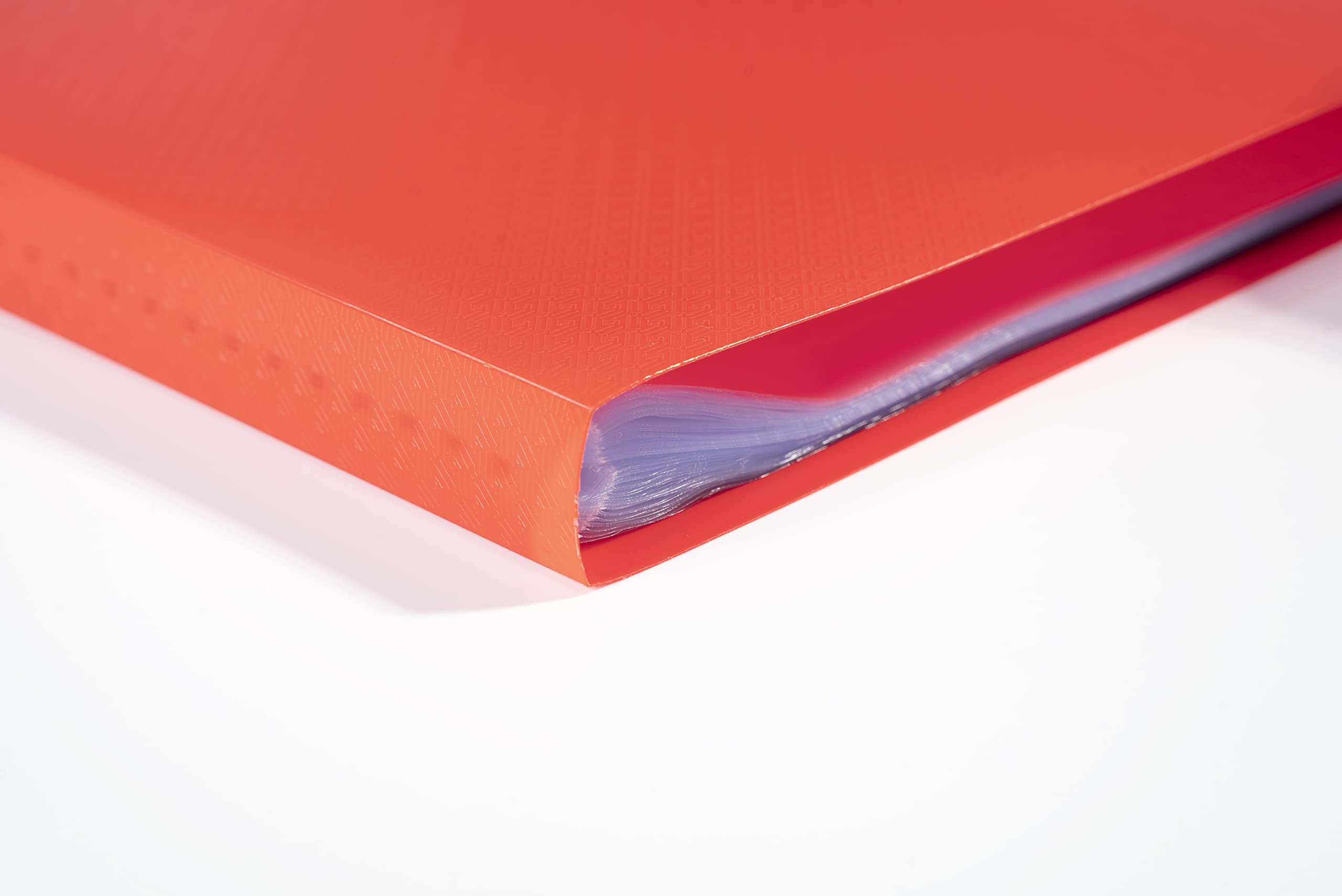 Exacompta 25er Pack 8515E Premium Sichtmappe aus blickdichten Kunststoff DIN A4 mit 10 Klarsichthüllen, 20 Sichten, perfekt für die Schule und das Büro Aktenhülle, Prospekthülle, rot