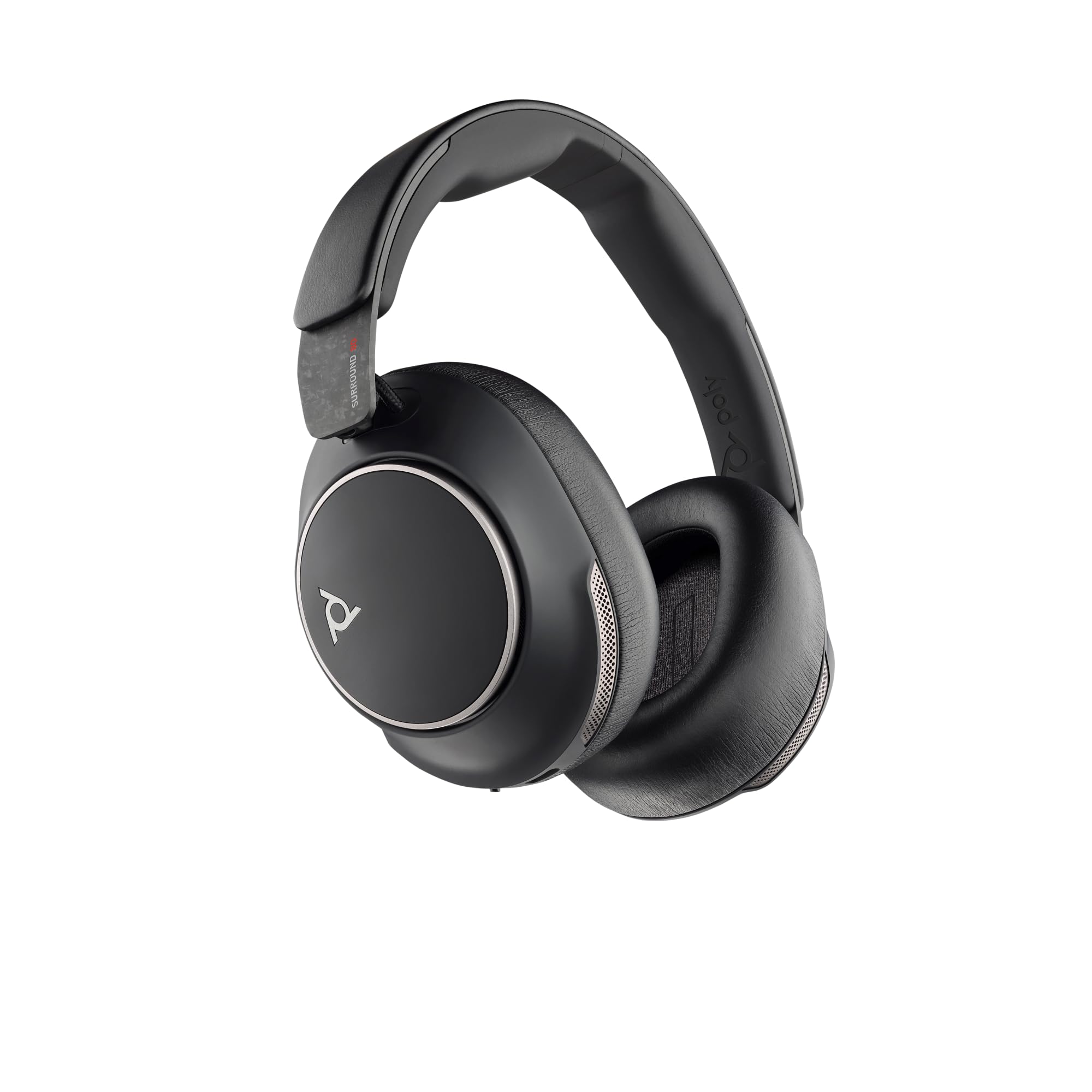 Plantronics Auriculares para equipo de audio Voyager Surround 80 UC, USB-C, Adaptador USB-C/A, VS80T, BT700C, Negro