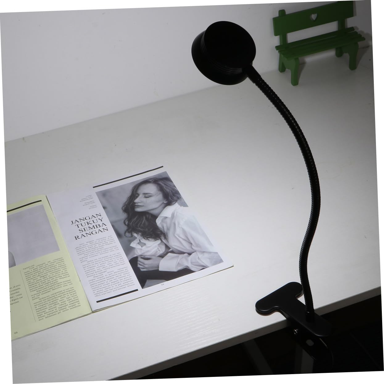 TEHAUX Lampada da Lettura USB Pinza LED 4w, Luce da Libro | Collo Flessibile, Clip Robusta, Nero, Cavo USB Incluso, 2 Livelli di Luminosità per Lettura a Letto