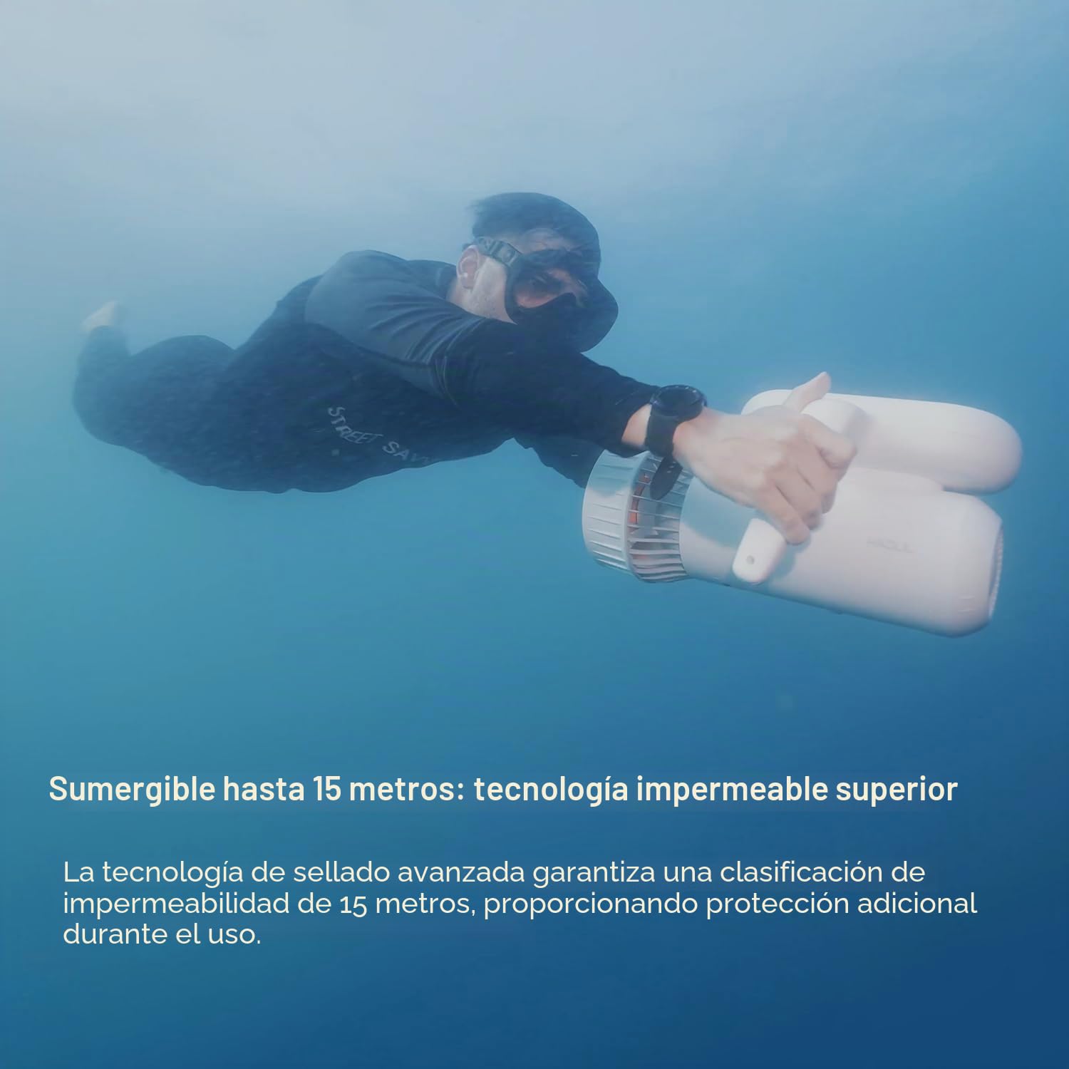 Sublue Hagul - Patinete subacuático de 50 Minutos, 2 Marchas, Interruptor de Velocidad de 50 Minutos, 15 m, Impermeable, para Deportes acuáticos, Piscina para niños (hagul-1)