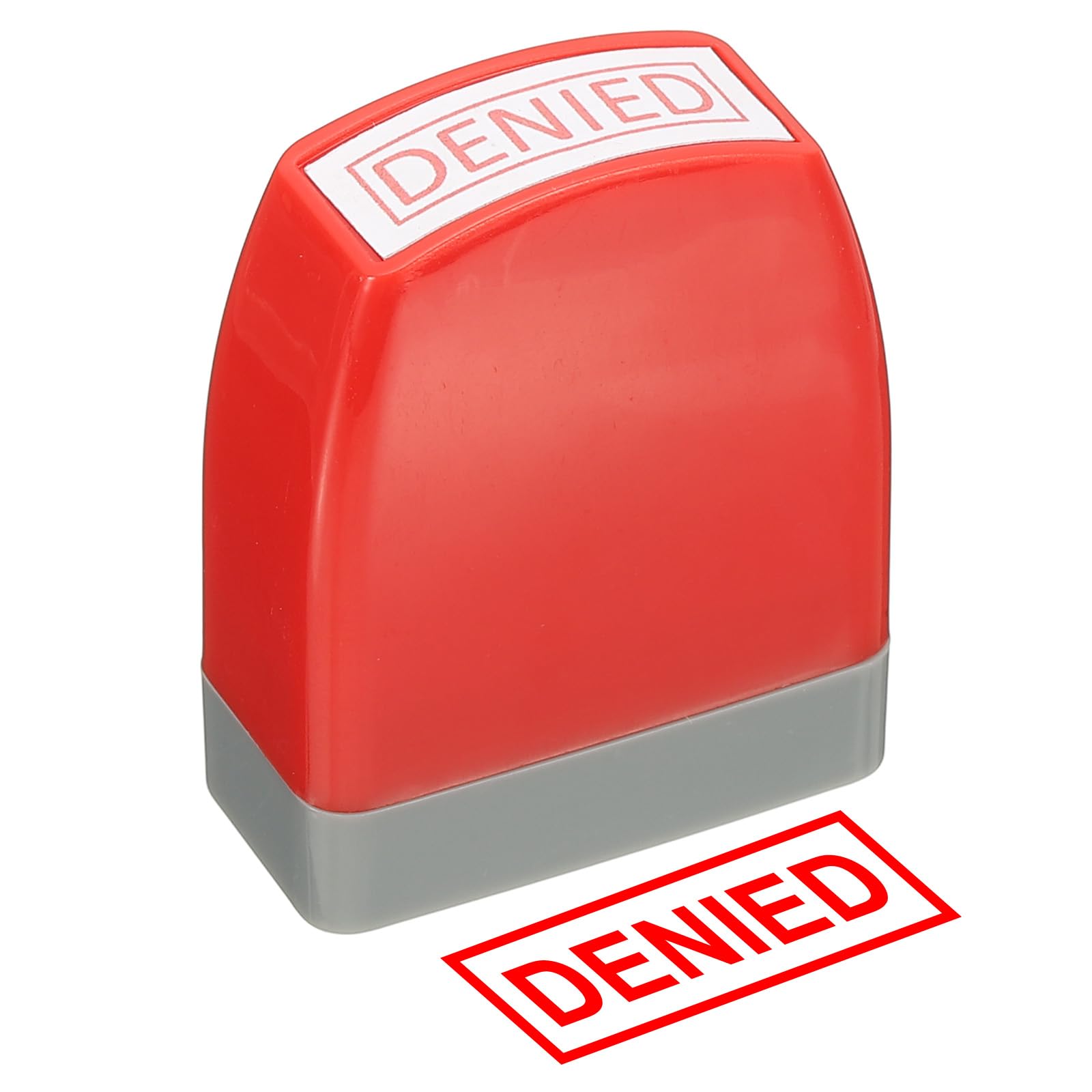 PATIKIL Denied Notice Stamp Self Inking, Red Ink Office Pre Inked Message Stamp for Business, Red