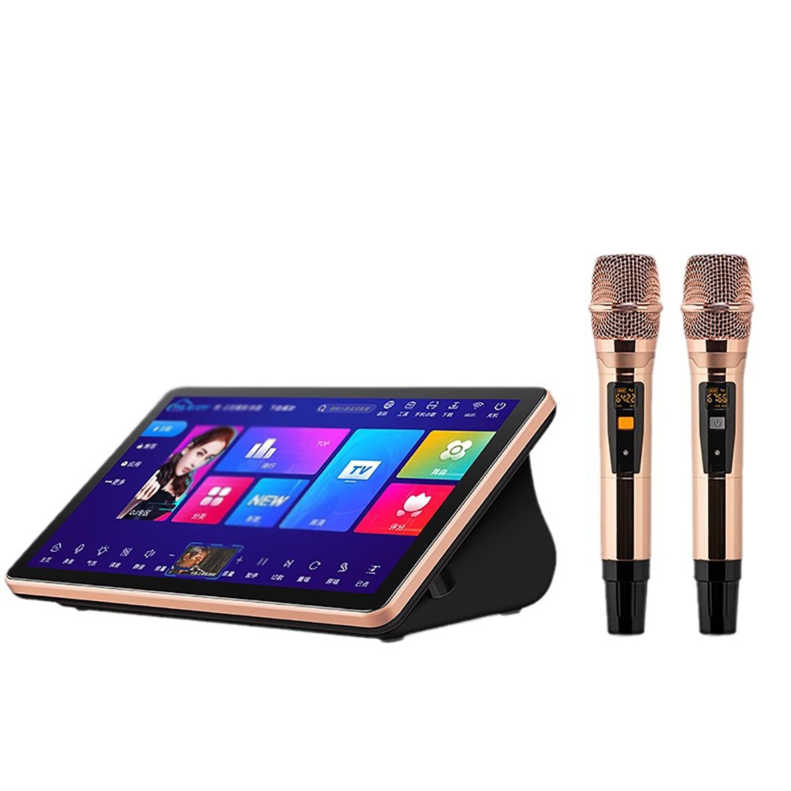 Odtwarzacz Karaoke KTV Singing, Maszyna Do Karaoke Z Ekranem Dotykowym 18,5 Cala I Mikrofonem Z Pogłosem DSP, Wybór Pojemności 1 TB/2 TB/3 TB/4 TB/6 TB, Układ Ośmiordzeniowy, Do Domu, KTV